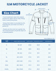 ILM Men's Street Motorcycle Jacket with CE Armor and Detachable Thermal Liner Waterproof Adventure Touring Jackets Model JRL3