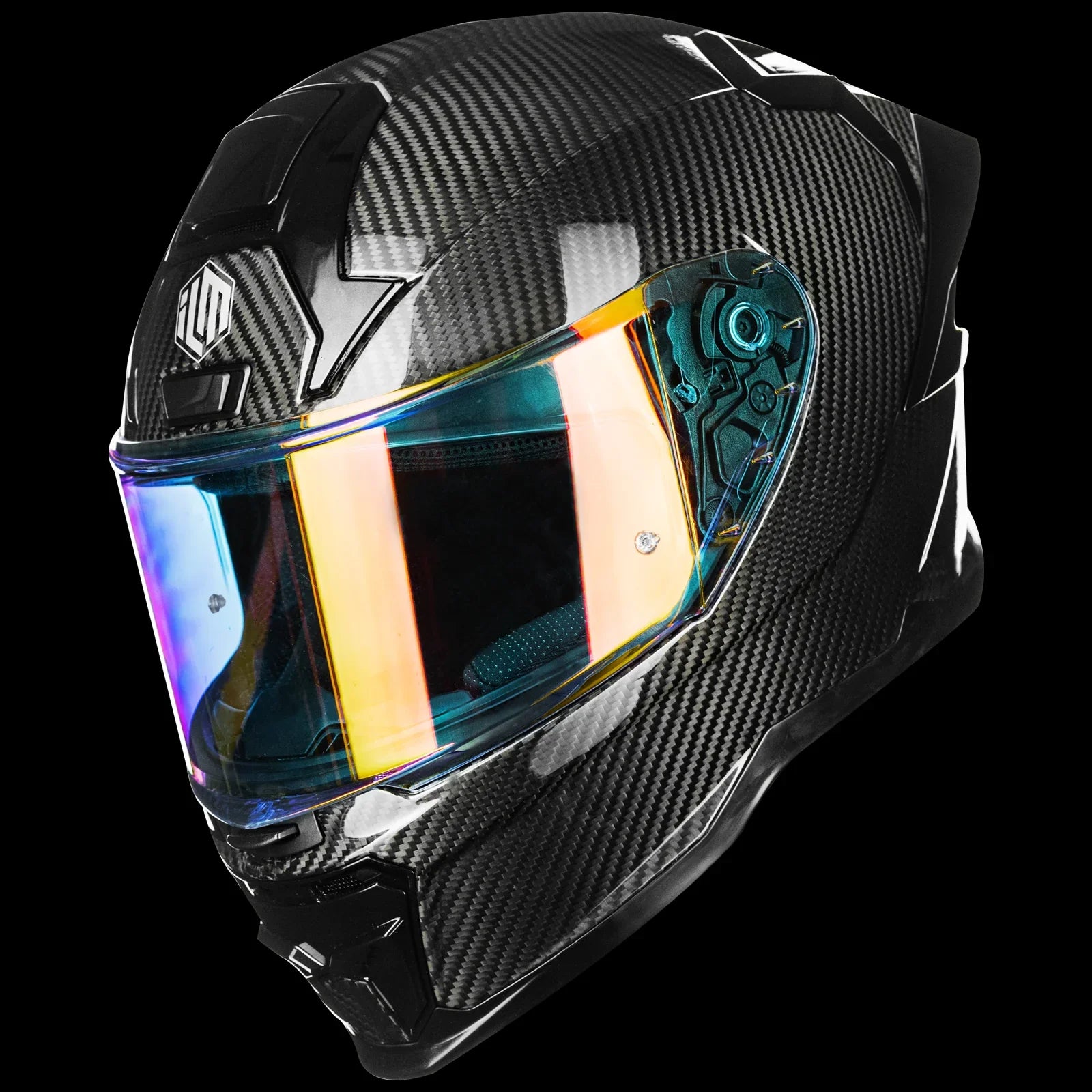 ILM Carbon Fiber Motorcycle Helmets Full Face Racing Helmet Model MF577P 3K Carbon Black / Medium ILM Carbon Fiber Motorcycle Helmets Full Face Racing Helmet Model MF577P 3K Carbon Black / Medium