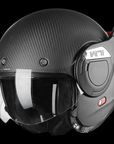 ILM Carbon Fiber Vintage Full Face Modular Motorcycle Helmet Model B707C
