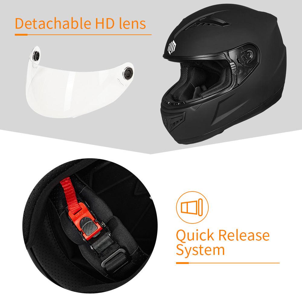 ILM Youth Kids Full Face Motorcycle Helmet Model DP808 - ILM