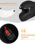 ILM Youth Kids Full Face Motorcycle Helmet Model DP808 - ILM