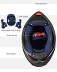 ILM Motorcycle Helmets Modular Full Face Moped Helmet Model WS202 - ILM
