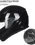 ILM Motorcycle Snowmobile Full Face Helmet Model 129 - ILM