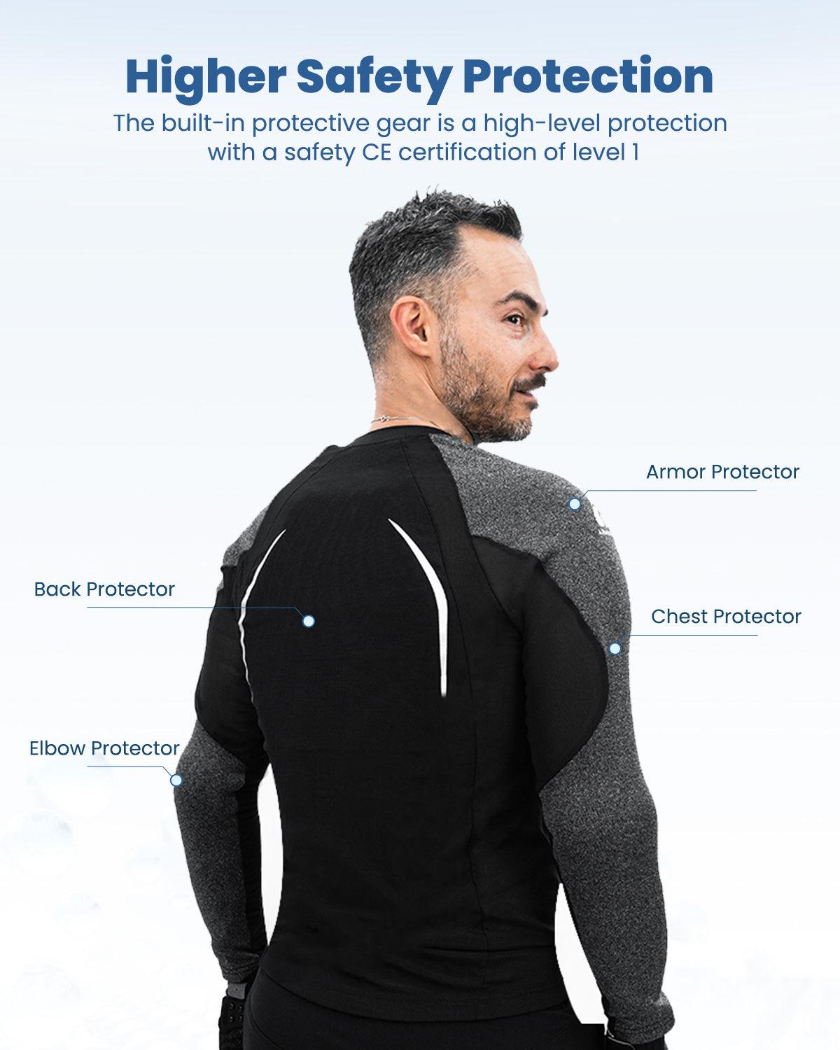 ILM Motorcycle Armor Flow Shirt for Men Women Mesh Riding Jacket Body Chest CE Protective Padded Model AF01 - ILM