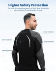 ILM Motorcycle Armor Flow Shirt for Men Women Mesh Riding Jacket Body Chest CE Protective Padded Model AF01 - ILM