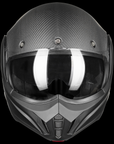 ILM Carbon Fiber Vintage Full Face Modular Motorcycle Helmet Model B707C