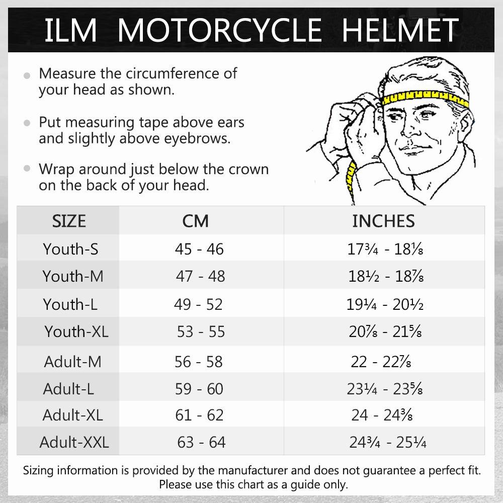 ILM Adult Dirt Bike Full Face Motorcycle Helmet Model 128S - ILM