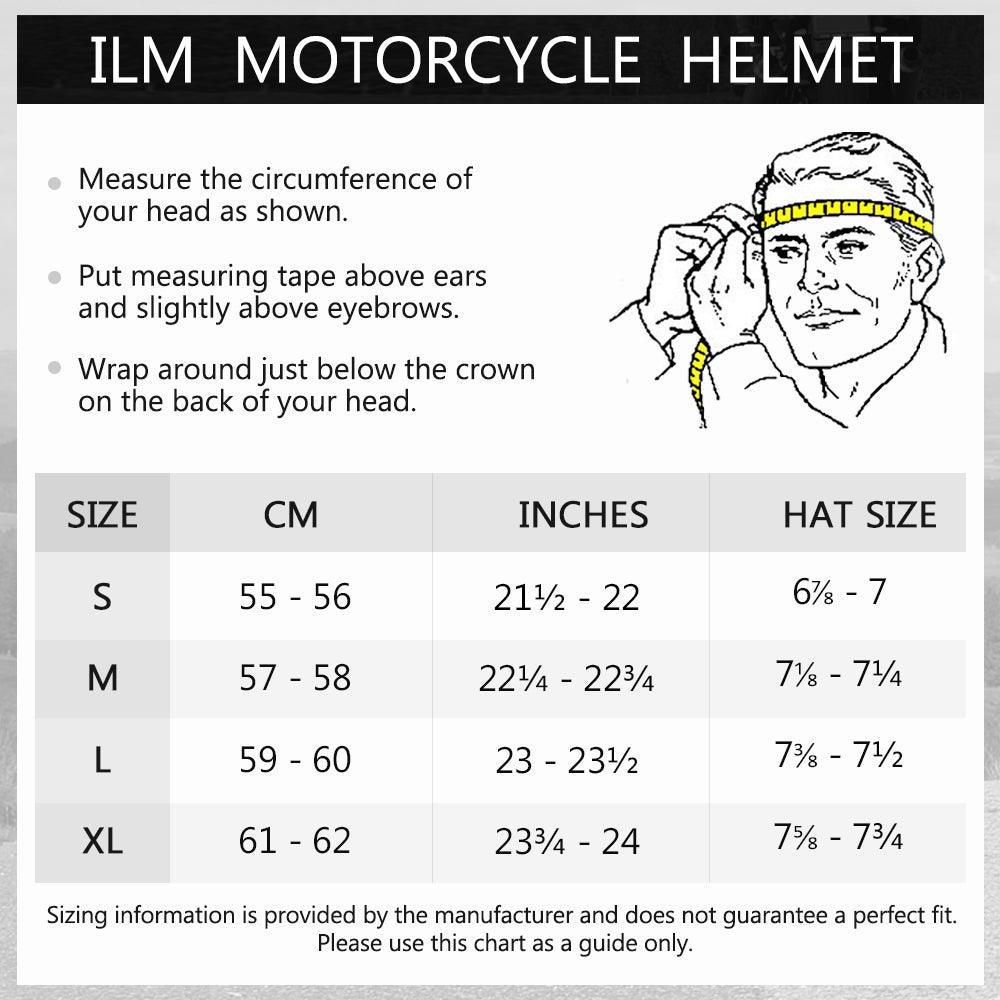 ILM Motorcycle Helmets Modular Full Face Helmet Model 808 - ILM
