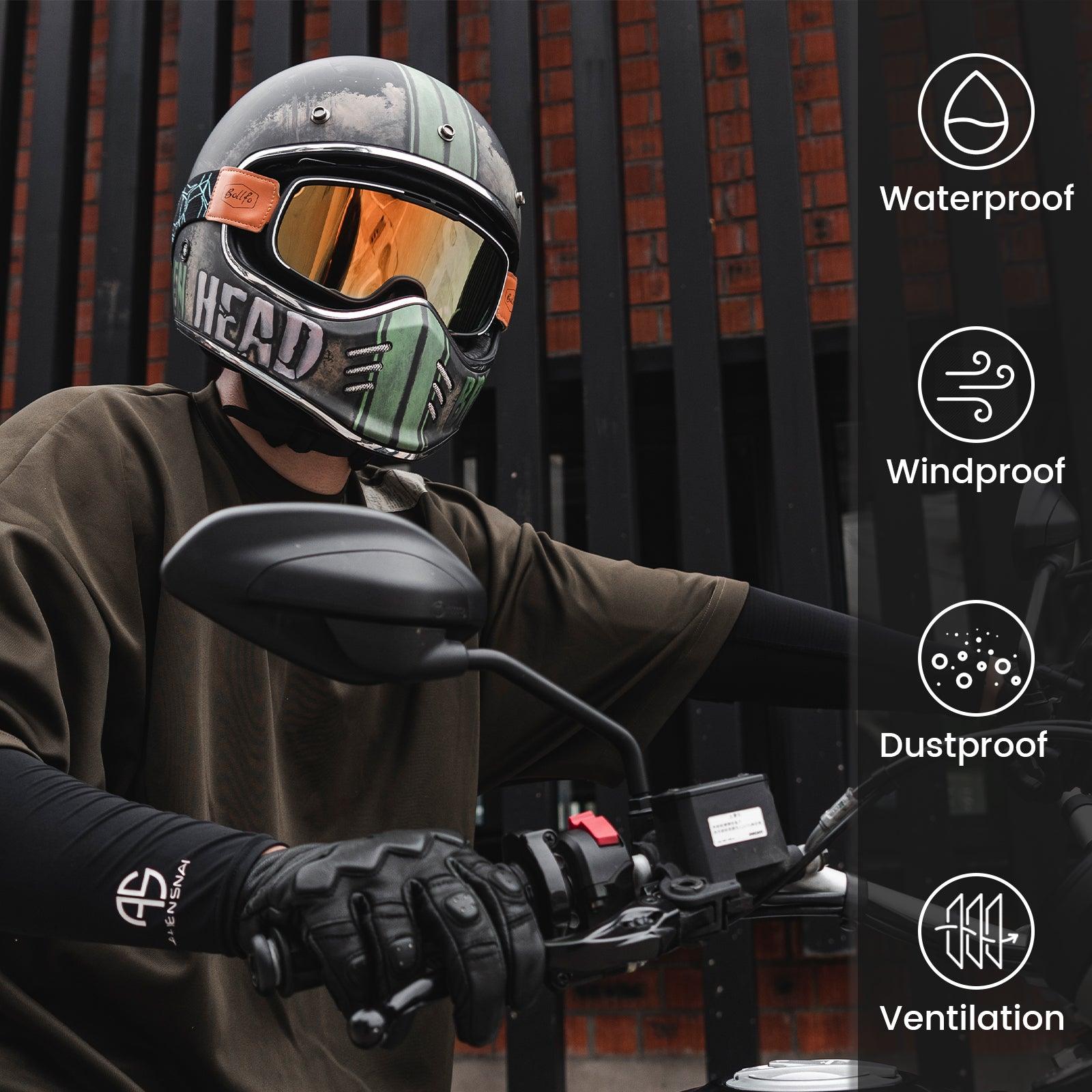 ILM Vintage Motorcycle Goggles Windproof Glasses - ILM