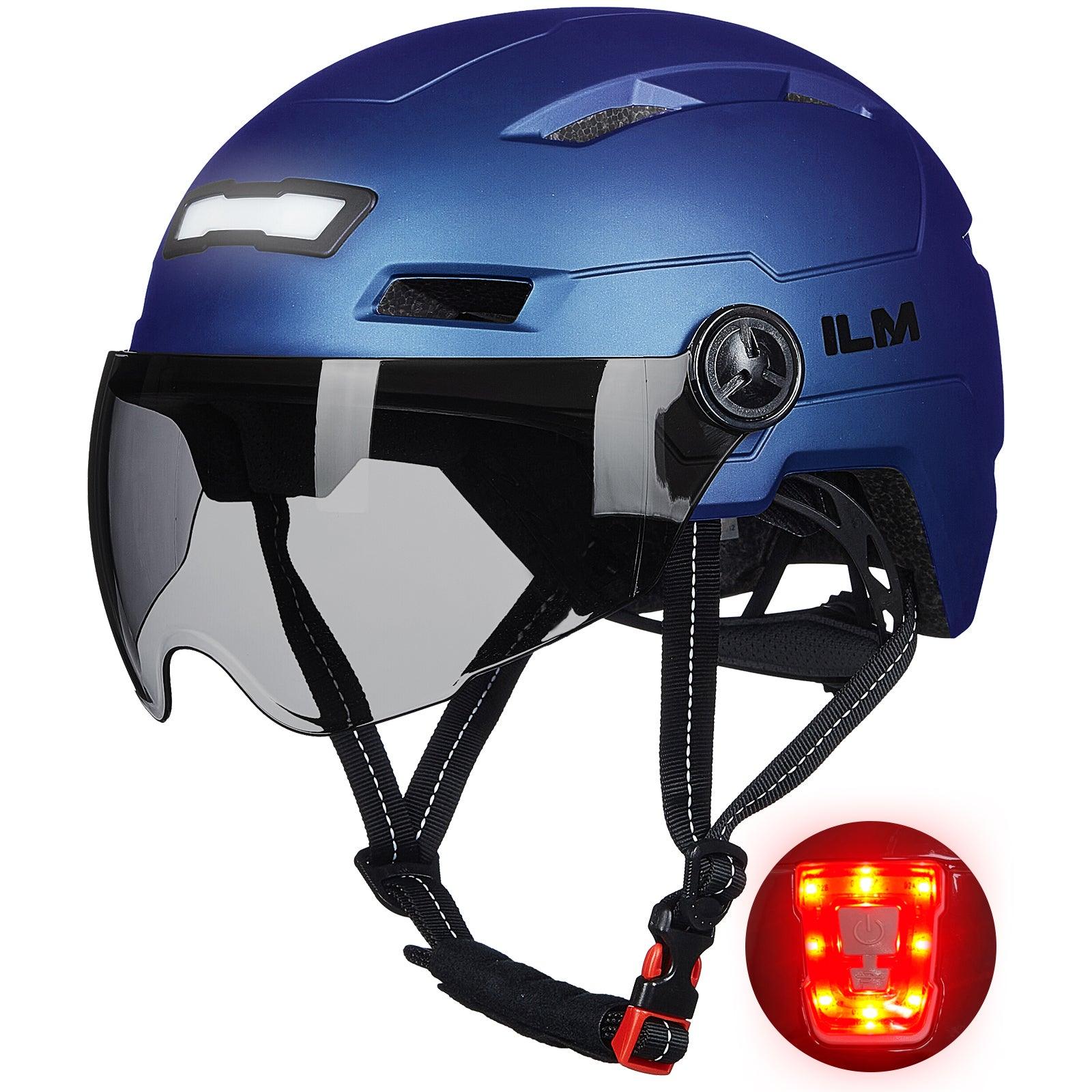ILM Bike Helmet with USB Rechargeable LED Front and Back Light Model E3-10L - ILM