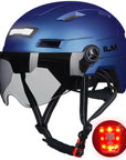 ILM Bike Helmet with USB Rechargeable LED Front and Back Light Model E3-10L - ILM