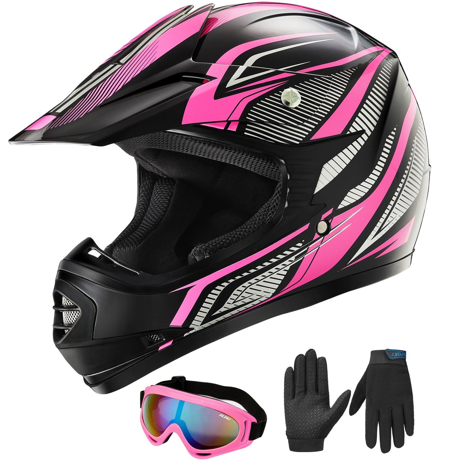 ILM Youth Kids ATV Motocross Helmet Goggles Sports Gloves Dirt Bike Motorcycle B07 - ILM
