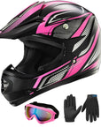 ILM Youth Kids ATV Motocross Helmet Goggles Sports Gloves Dirt Bike Motorcycle B07 - ILM