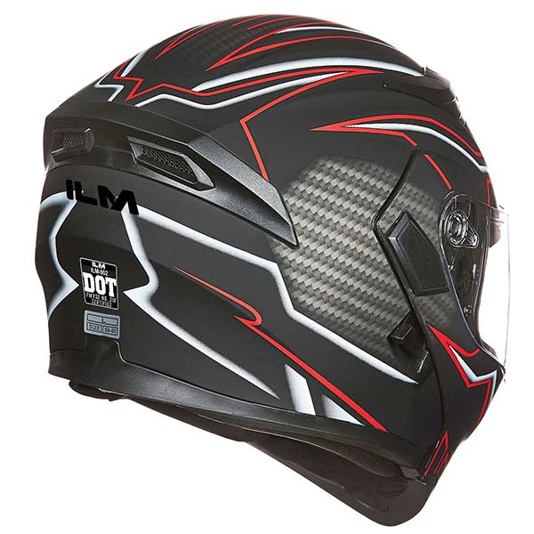ILM Bluetooth Motorcycle Helmet Modular Flip up Full Face Dual Visor Mp3  Intercom FM Radio DOT Approved Model 902BT(Matte Black, Large)