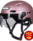 ILM Bike Helmet with USB Rechargeable LED Front and Back Light Model E3-10L - ILM