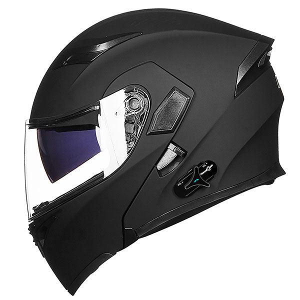 ILM Modular Flip up Full Face Bluetooth Motorcycle Helmet Model 902BT PRO Gloss Black / XX-Large ILM Modular Flip up Full Face Bluetooth Motorcycle Helmet Model 902BT PRO Gloss Black / XX-Large