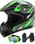 ILM Youth Kids ATV Motocross Helmet Goggles Sports Gloves Dirt Bike Motorcycle B07 - ILM