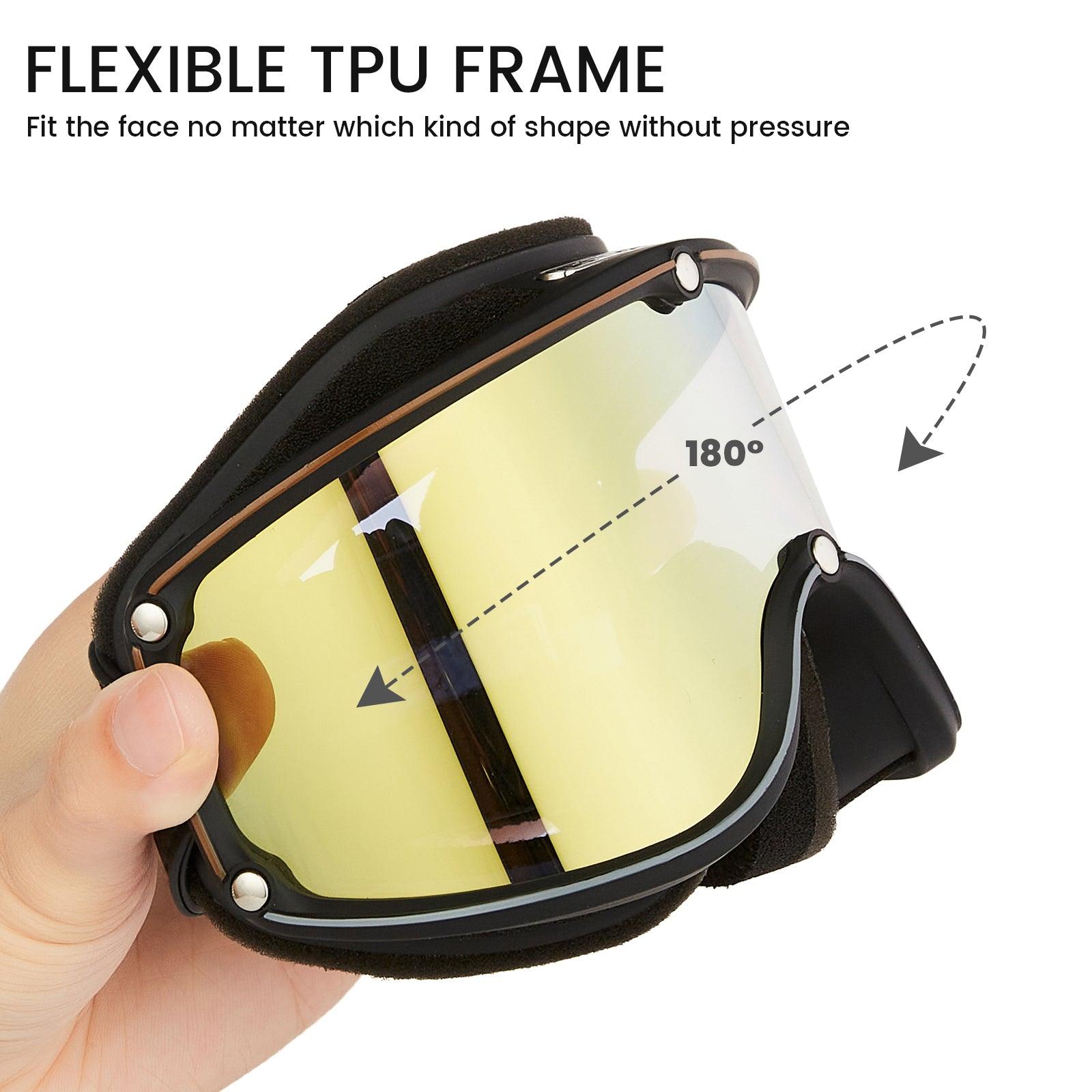 ILM Vintage Motorcycle Goggles Windproof Glasses - ILM