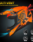 ILM Dirt Bike Adult Motocross Full Face Motorcycle Helmet Model AP-868 - ILM