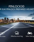ILM Anti Fog Visor for Motorcycle Helmets (Pinlock 30) - ILM