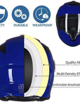 ILM Full Face Motorcycle Street Bike Helmet Model ST-06 - ILM