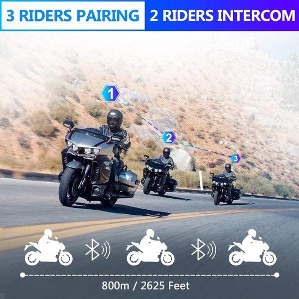ILM Motorcycle 3 Riders Bluetooth Headset - ILM