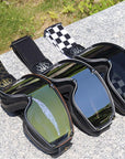 ILM Vintage Motorcycle Goggles Windproof Glasses - ILM
