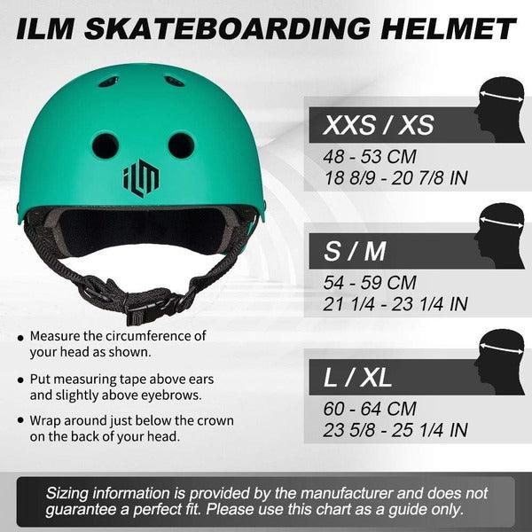 ILM Skateboard Helmet for Skateboarding Scooter Outdoor Sports Model SJ302 - ILM