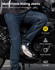 ILM Motorcycle Riding Pants for Men CE Armored Motorbike Jeans Adventure Touring Motocross All Season Model PJN1