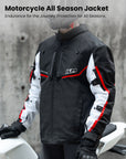ILM Motorcycle Riding Jacket with CE Armor and Detachable Waterproof Thermal Liner Dual Sport Model JF2