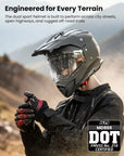 ILM Dual Sport ATV Off Road Full Face Motorcycle Helmets model MD866
