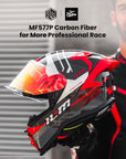 ILM Carbon Fiber Motorcycle Helmets Full Face Racing Helmet Model MF577P