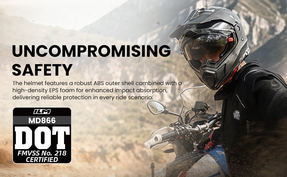 ILM Dual Sport ATV Off Road Full Face Motorcycle Helmets model MD866