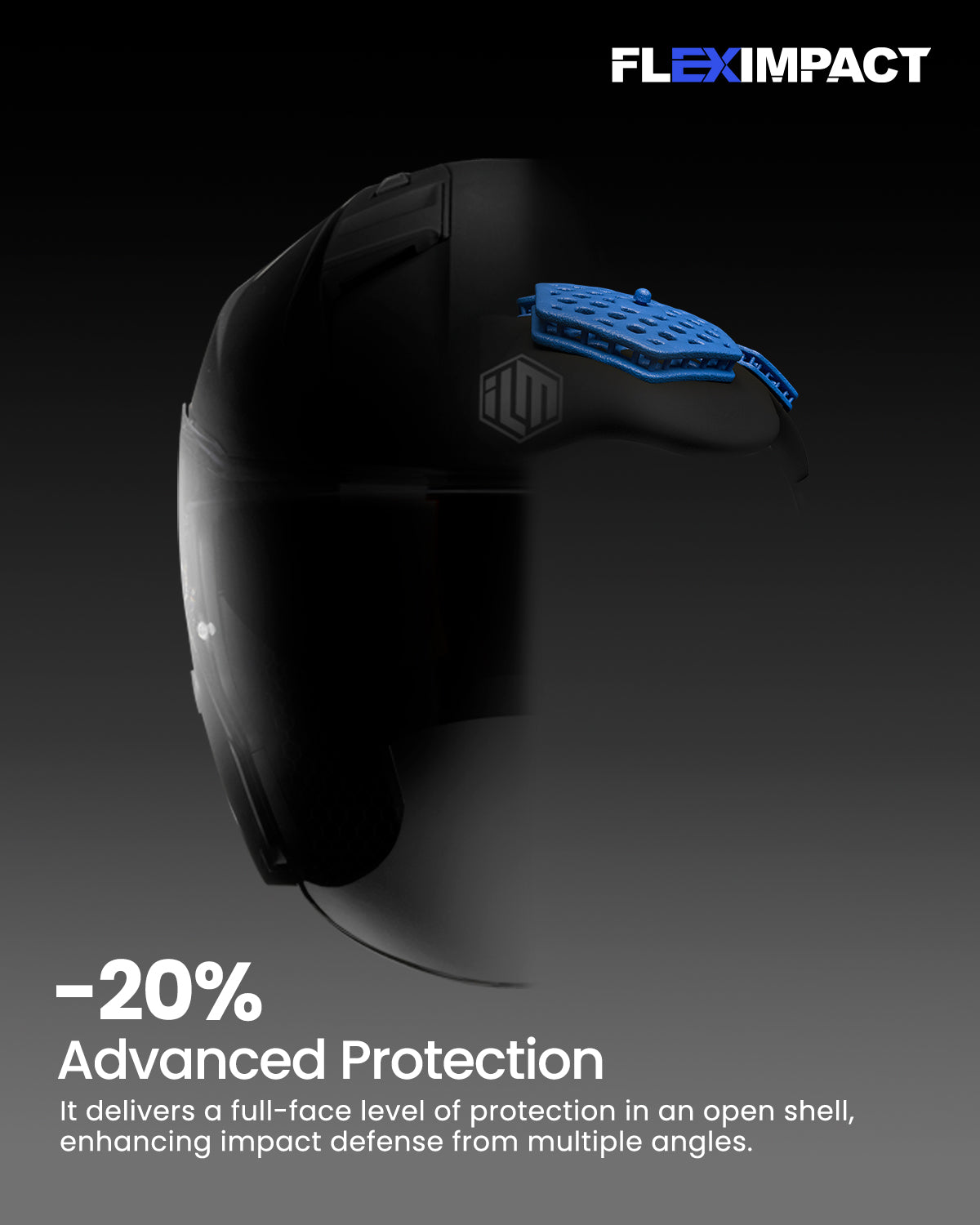 ILM Open Face Motorcycle 3/4 Helmet Model MO325