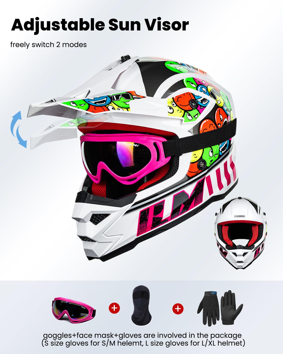 ILM Youth ATV Helmet Kids Dirt Bike Helmet Model Z705 Hip-hop / Large ILM Youth ATV Helmet Kids Dirt Bike Helmet Model Z705 Hip-hop / Large