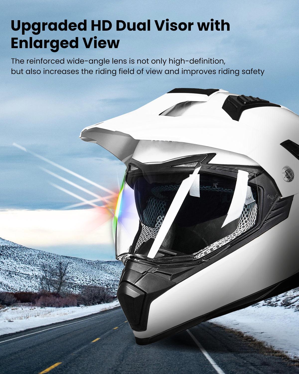 ILM Off Road Motorcycle Dual Sport Helmet Model 606V Green / XX-Large