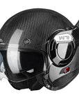 ILM Carbon Fiber Vintage Full Face Modular Motorcycle Helmet Model B707C