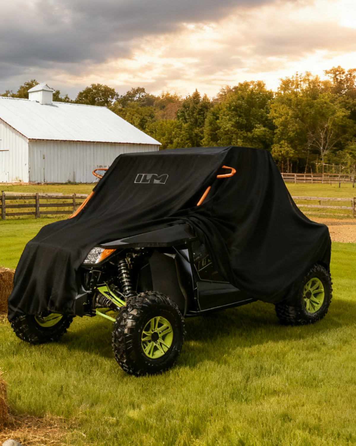 ILM UTV Cover Waterproof Windproof All-Weather Protection Compatible with Can Am Polaris Rhino Kawasaki Hisun 2-3 Seaters Model MC04
