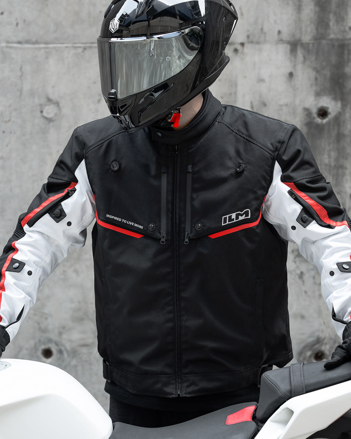 ILM Motorcycle Riding Jacket with CE Armor and Detachable Waterproof T