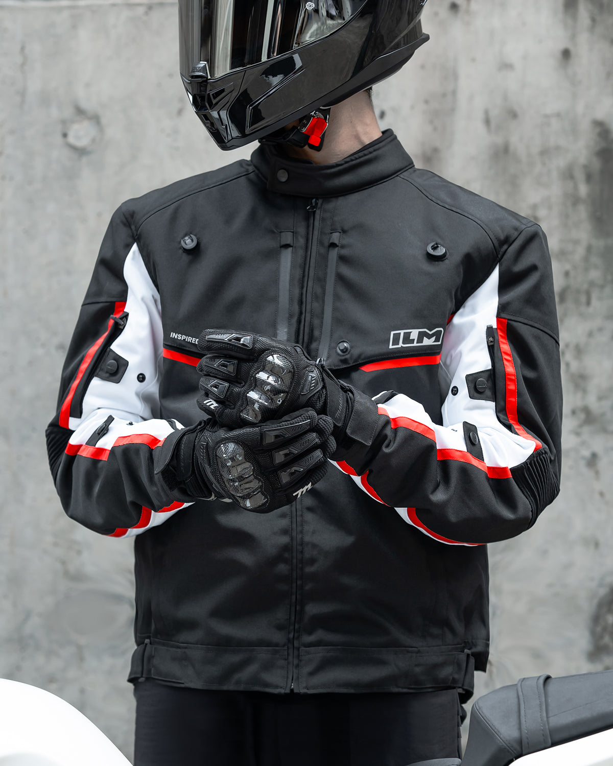 ILM Motorcycle Riding Jacket with CE Armor and Detachable Waterproof T