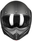 ILM Carbon Fiber Vintage Full Face Modular Motorcycle Helmet Model B707C