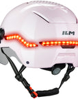 ILM Smart Adult Bike Helmet Front Side Rear LED Light with Automatic G-Sensor Turn Signal & Brake Warning Road Cycling Model MB101L
