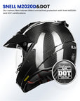 ILM Carbon Fiber Snell M2020D Full Face Motorcycle Adventure Helmet Model L13