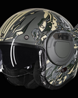 ILM Vintage Full Face Modular Motorcycle Helmet Model B707