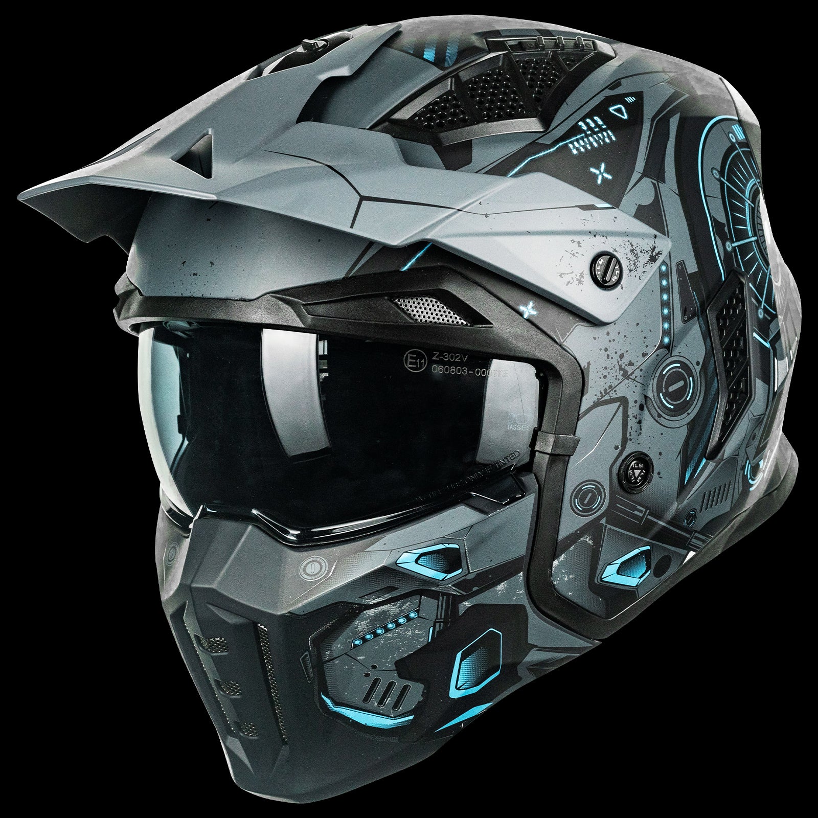 ILM Open Face Motorcycle 3/4 Half Helmet Model Z302