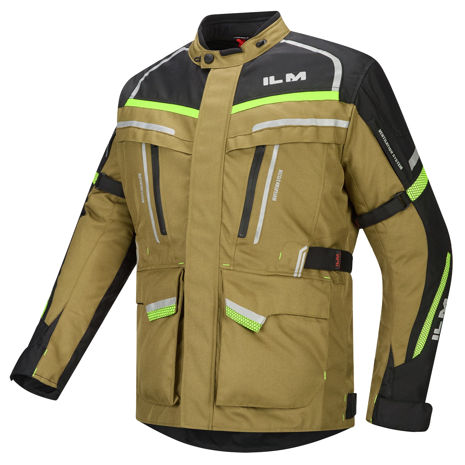 ILM Men's Street Motorcycle Jacket with CE Armor and Detachable Therma
