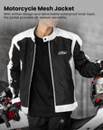 ILM Motorcycle Mesh Jacket with CE Armor and Detachable Waterproof Liner Protective Motorbike Riding Model JM3
