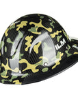 ILM Carbon Fiber Full Brim Hard Hat for Men with 4-8 Point Suspension OSHA and ANSI Construction Safety Hat Model MS401