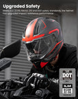 ILM Motorcycle Full Face Helmets DOT ECE with Dual Visor Pinlock Insert Street Racing Helmet Model MF568