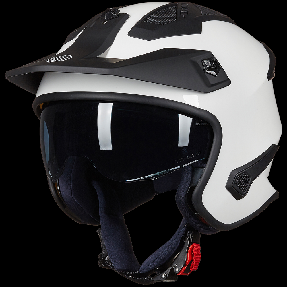 ILM Open Face Motorcycle 3/4 Half Helmet Model 726X Matte Black / Small